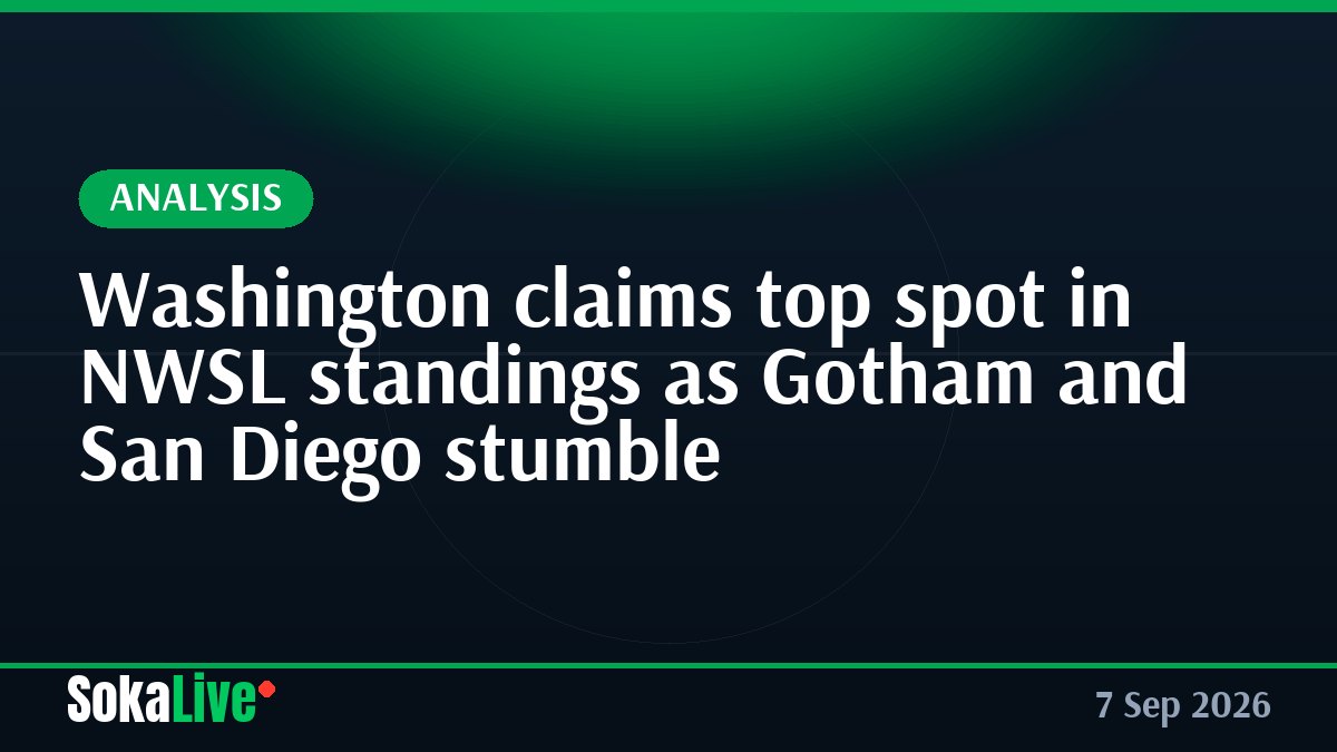 Washington claims top spot in NWSL standings as Gotham and San Diego stumble