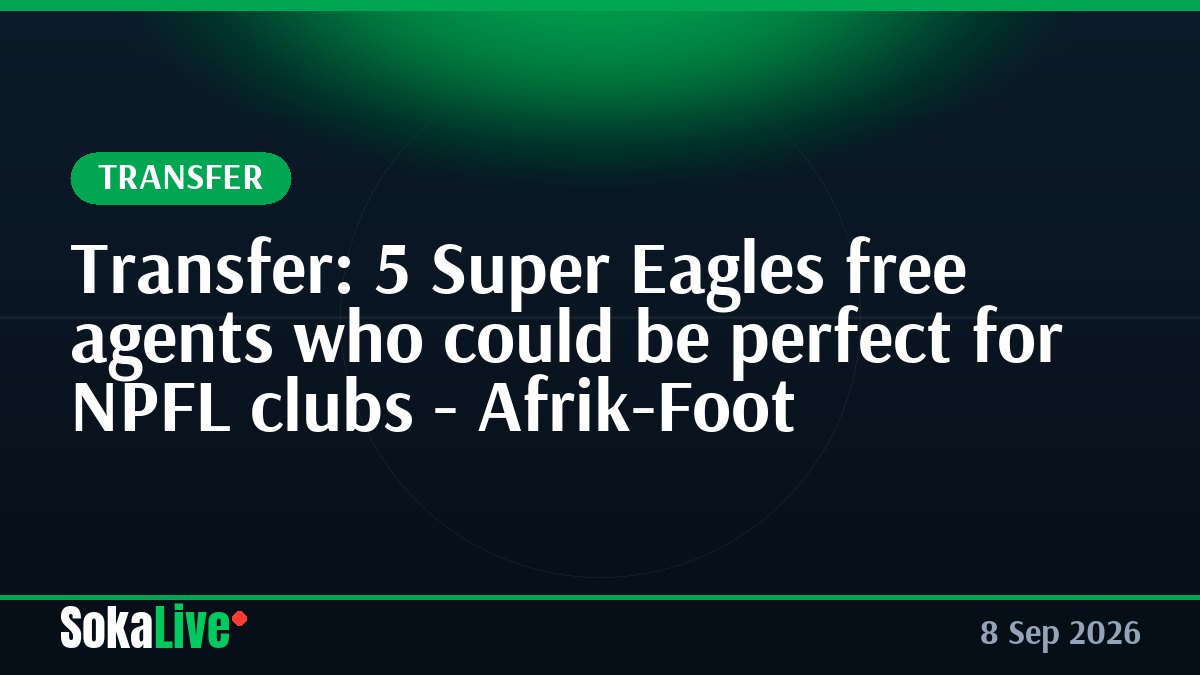 Transfer: 5 Super Eagles free agents who could be perfect for NPFL clubs - Afrik-Foot