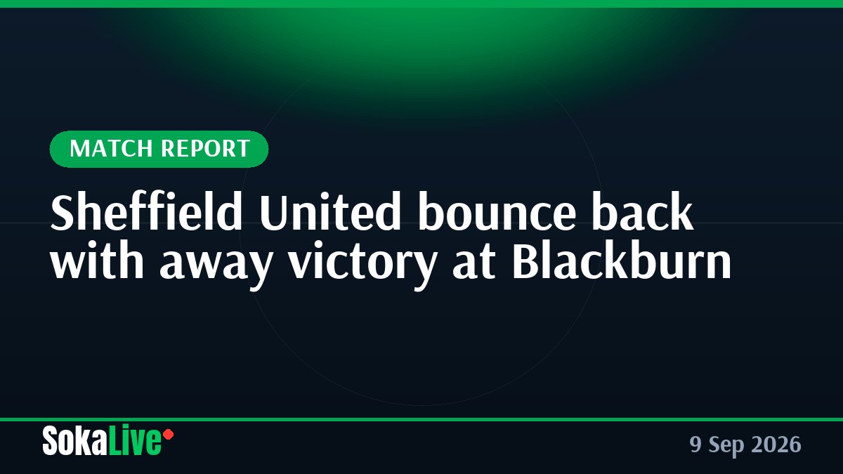 Sheffield United bounce back with away victory at Blackburn