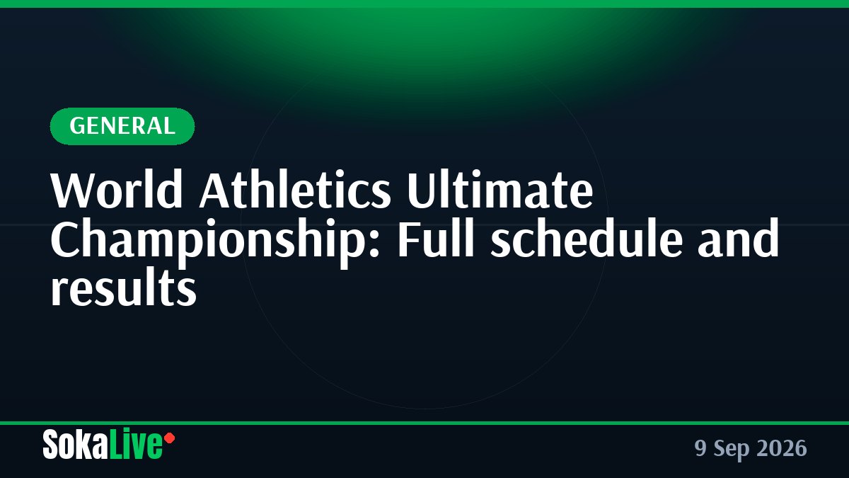 World Athletics Ultimate Championship: Full schedule and results