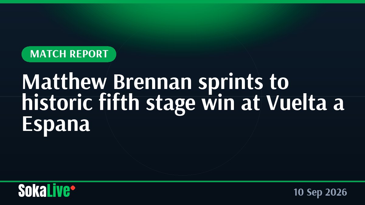 Matthew Brennan sprints to historic fifth stage win at Vuelta a Espana