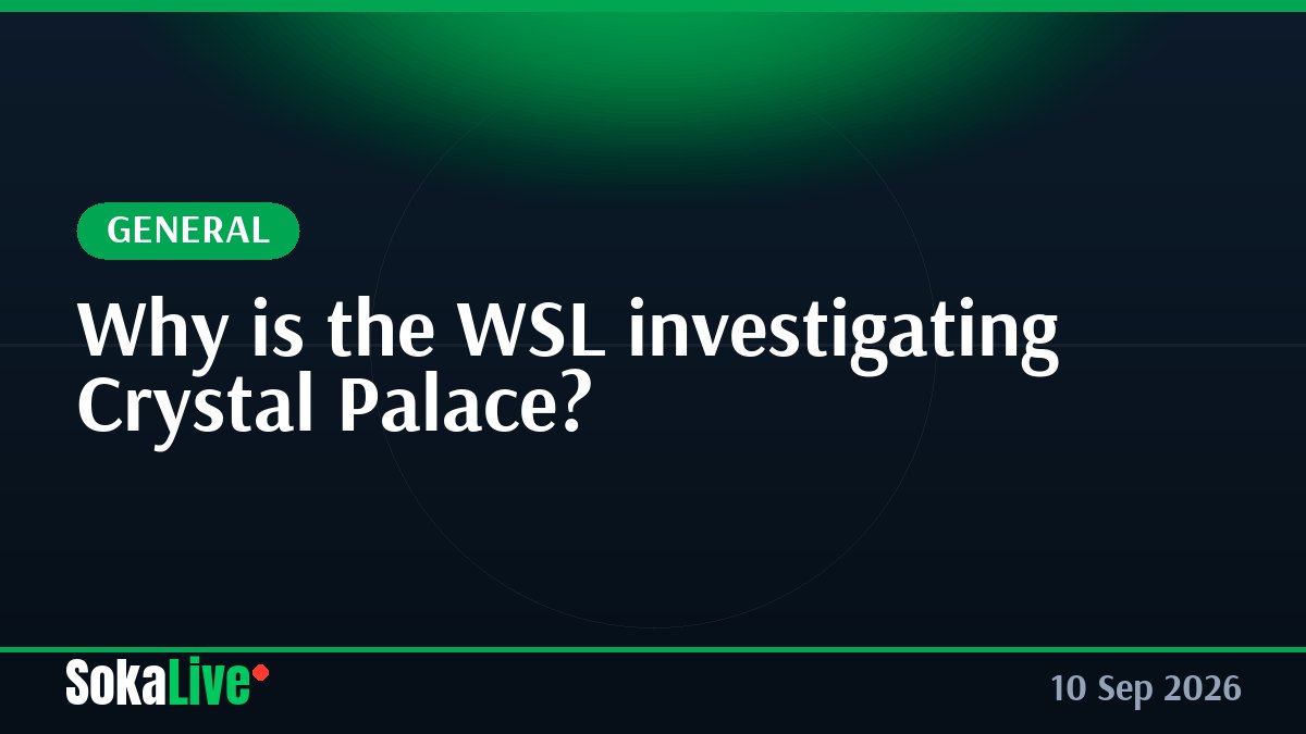 Why is the WSL investigating Crystal Palace?