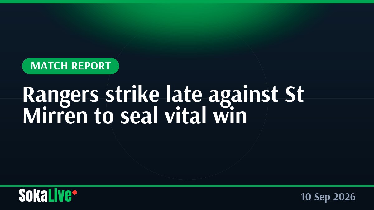 Rangers strike late against St Mirren to seal vital win