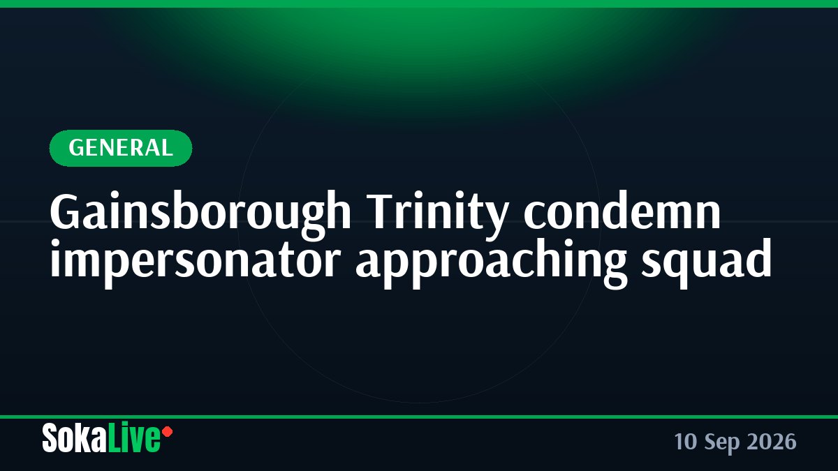 Gainsborough Trinity condemn impersonator approaching squad
