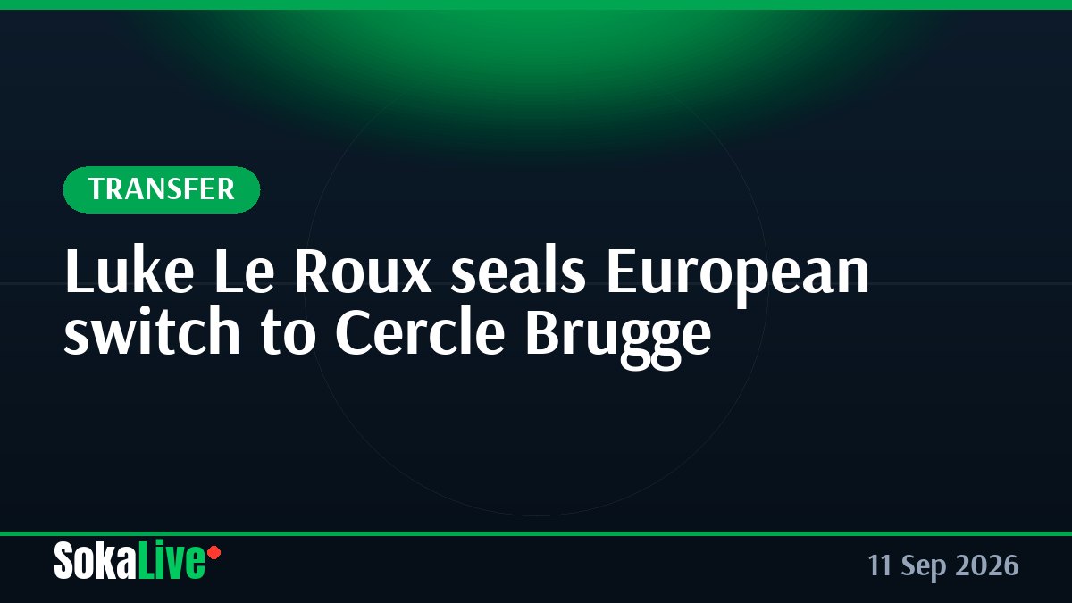 Luke Le Roux seals European switch to Cercle Brugge
