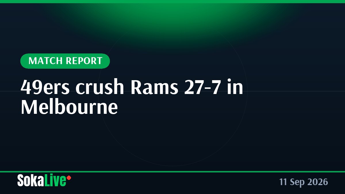 49ers crush Rams 27-7 in Melbourne