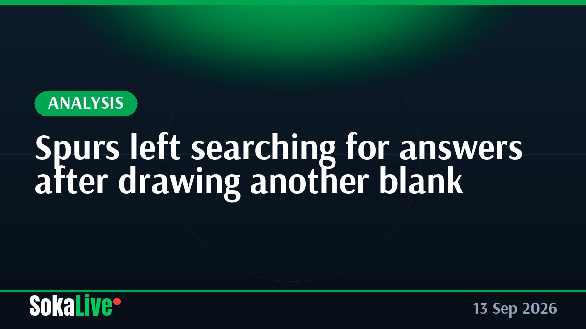 Spurs left searching for answers after drawing another blank