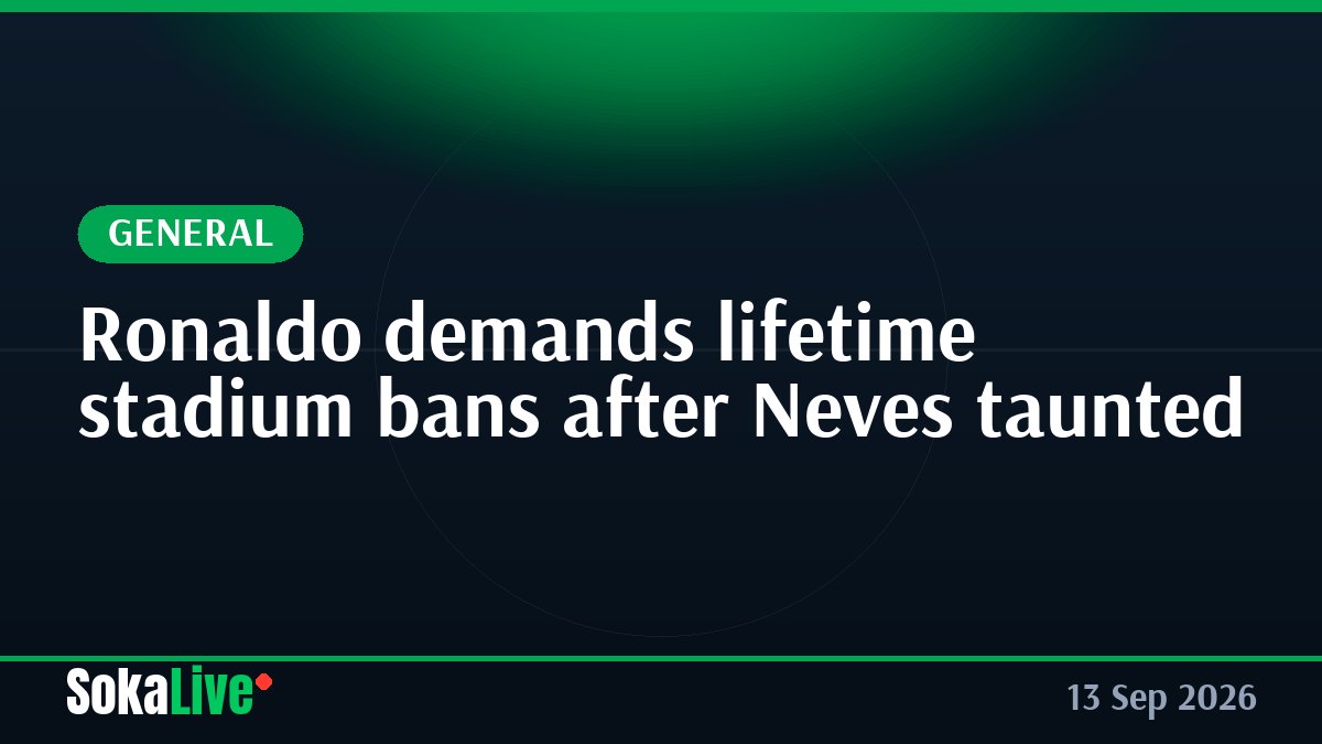 Ronaldo demands lifetime stadium bans after Neves taunted