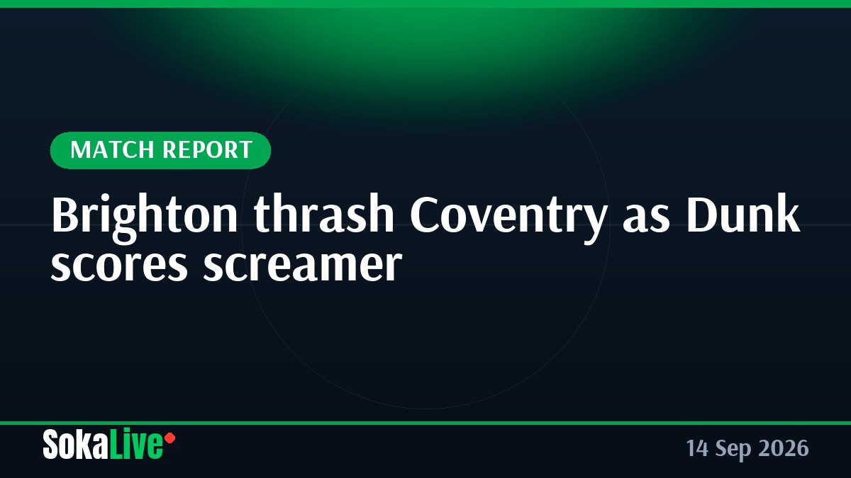 Brighton thrash Coventry as Dunk scores screamer