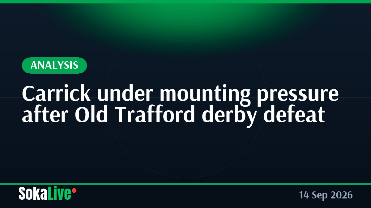 Carrick under mounting pressure after Old Trafford derby defeat