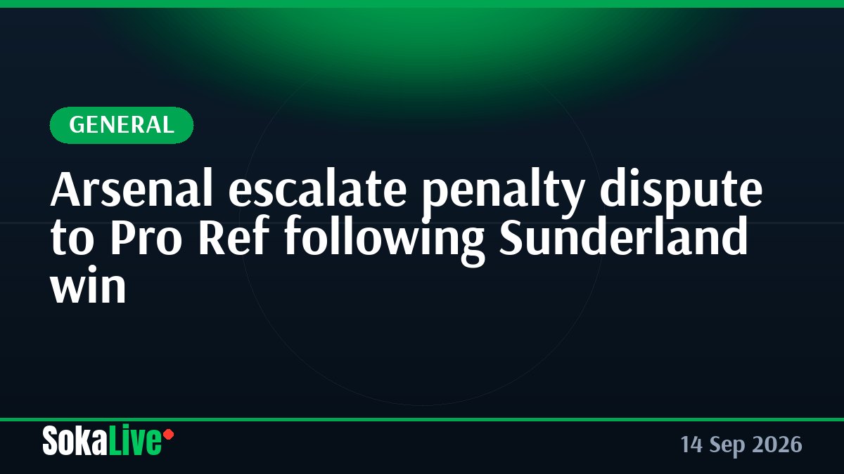Arsenal escalate penalty dispute to Pro Ref following Sunderland win