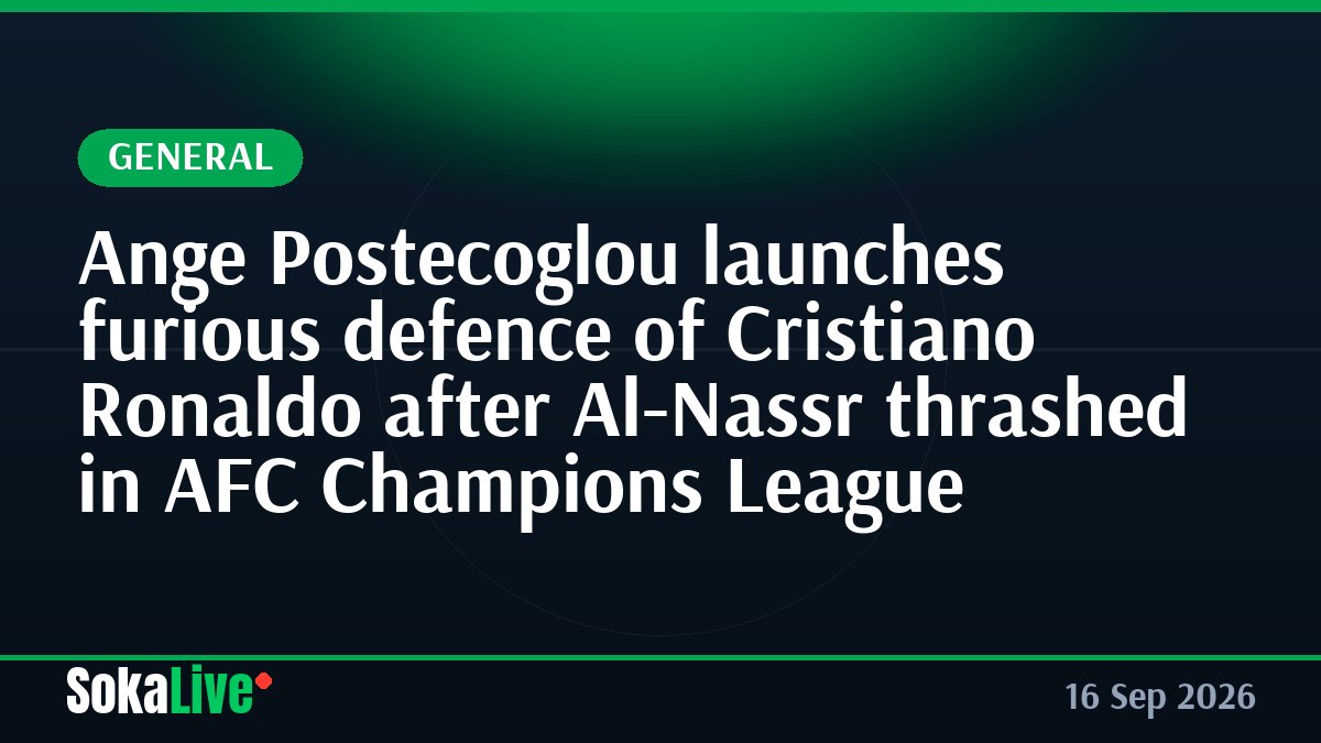 Ange Postecoglou launches furious defence of Cristiano Ronaldo after Al-Nassr thrashed in AFC Champions League