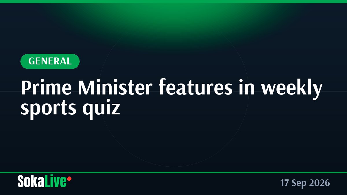 Prime Minister features in weekly sports quiz