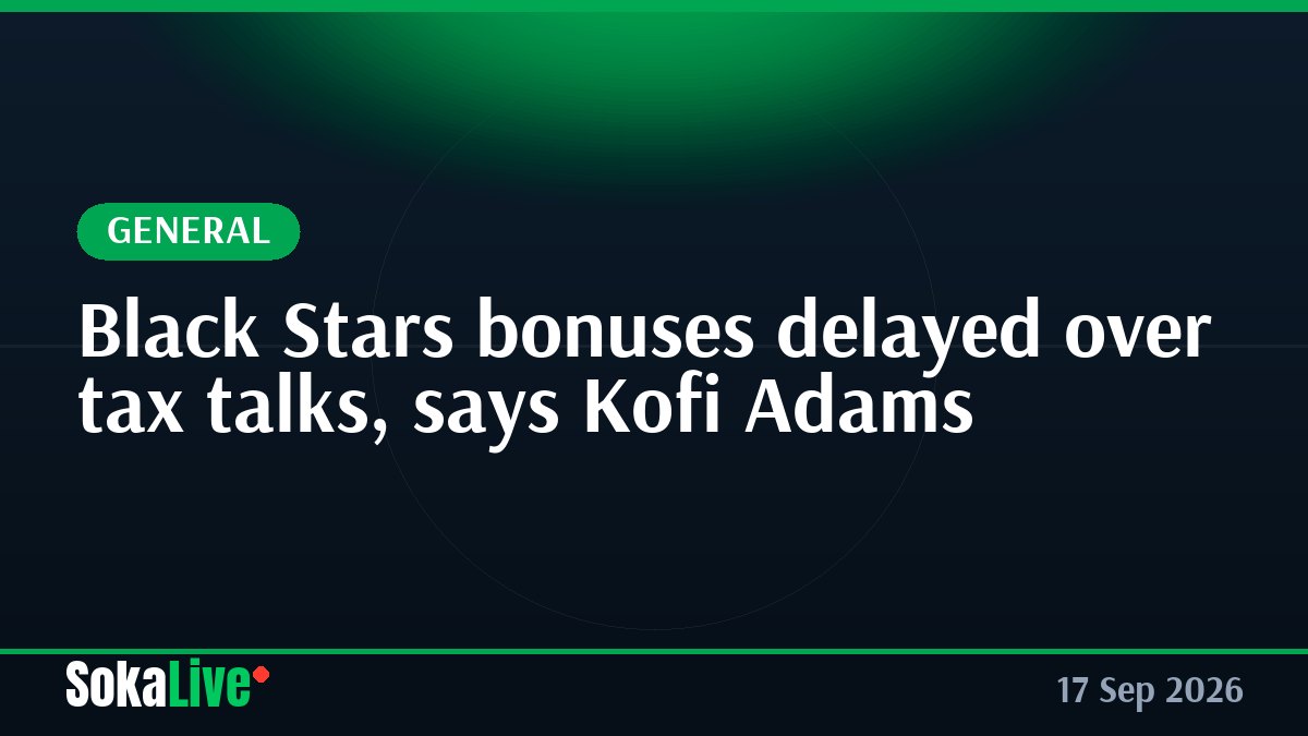 Black Stars bonuses delayed over tax talks, says Kofi Adams