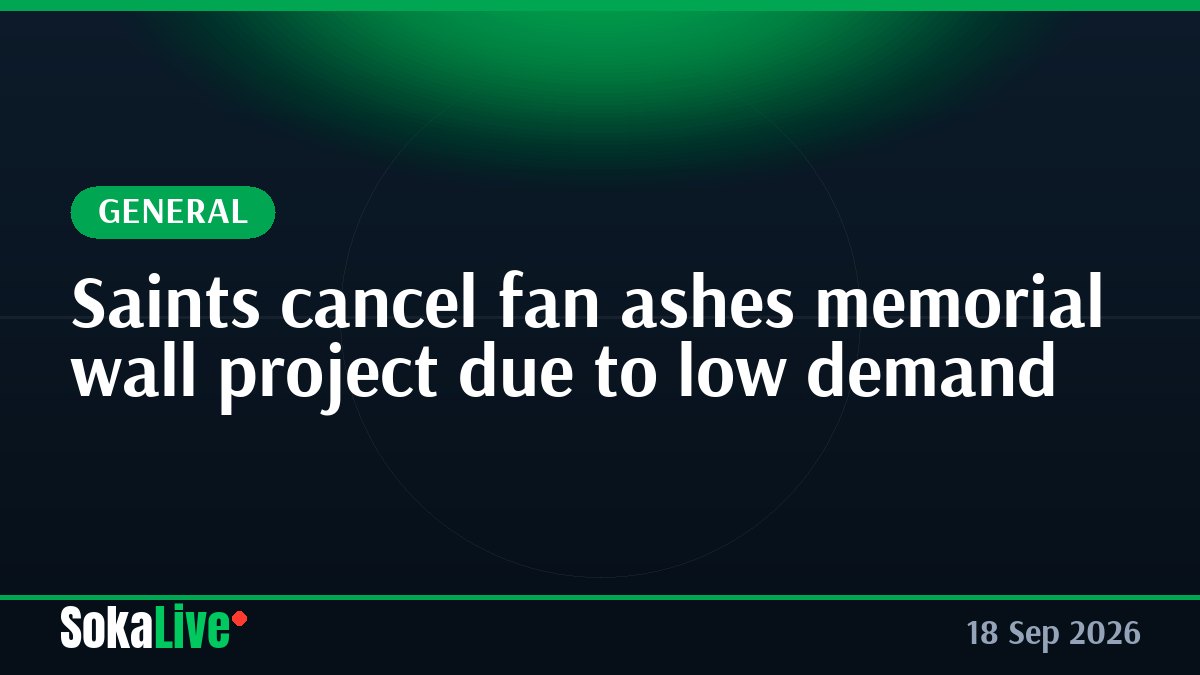 Saints cancel fan ashes memorial wall project due to low demand