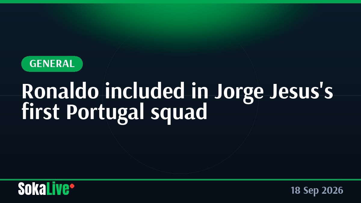 Ronaldo included in Jorge Jesus's first Portugal squad