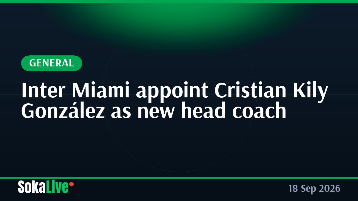 Inter Miami appoint Cristian Kily González as new head coach