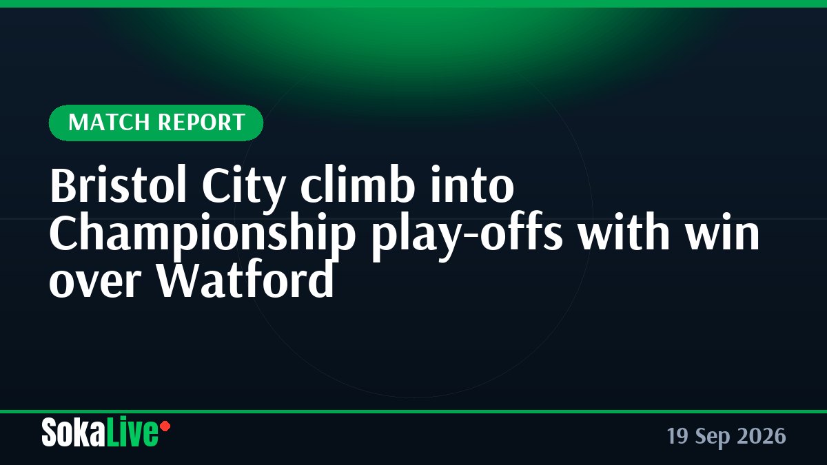 Bristol City climb into Championship play-offs with win over Watford