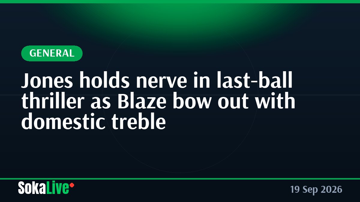 Jones holds nerve in last-ball thriller as Blaze bow out with domestic treble
