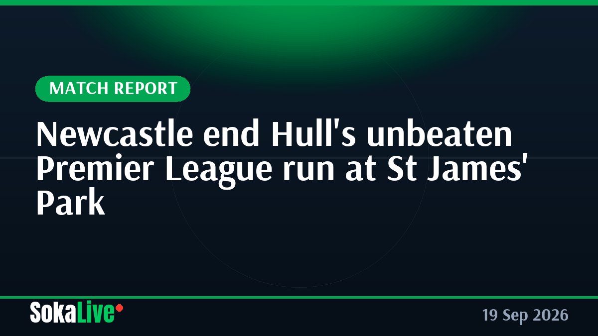 Newcastle end Hull's unbeaten Premier League run at St James' Park