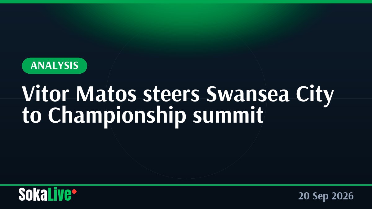 Vitor Matos steers Swansea City to Championship summit