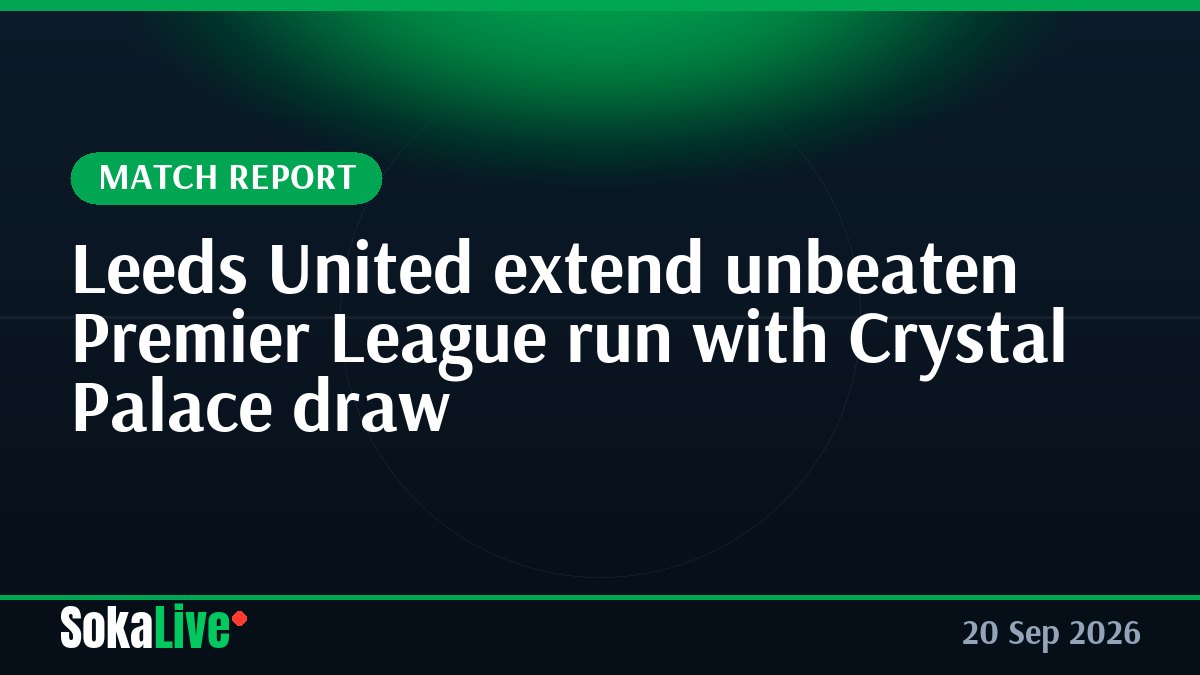 Leeds United extend unbeaten Premier League run with Crystal Palace draw