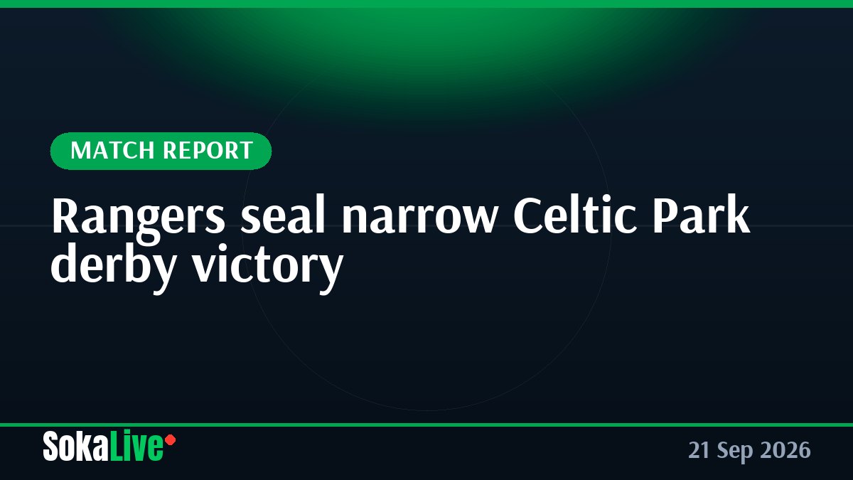 Rangers seal narrow Celtic Park derby victory