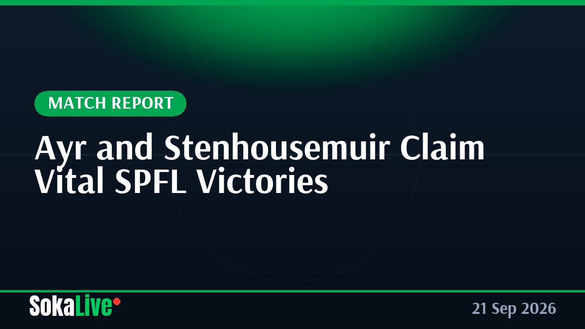 Ayr and Stenhousemuir Claim Vital SPFL Victories