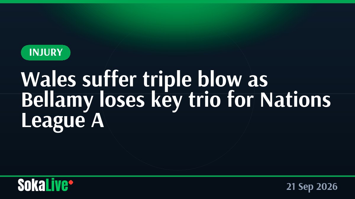 Wales suffer triple blow as Bellamy loses key trio for Nations League A
