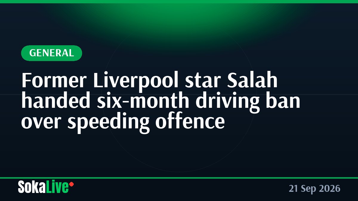Former Liverpool star Salah handed six-month driving ban over speeding offence