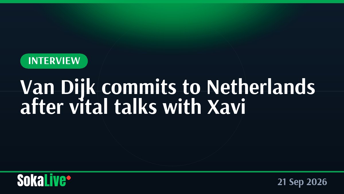 Van Dijk commits to Netherlands after vital talks with Xavi