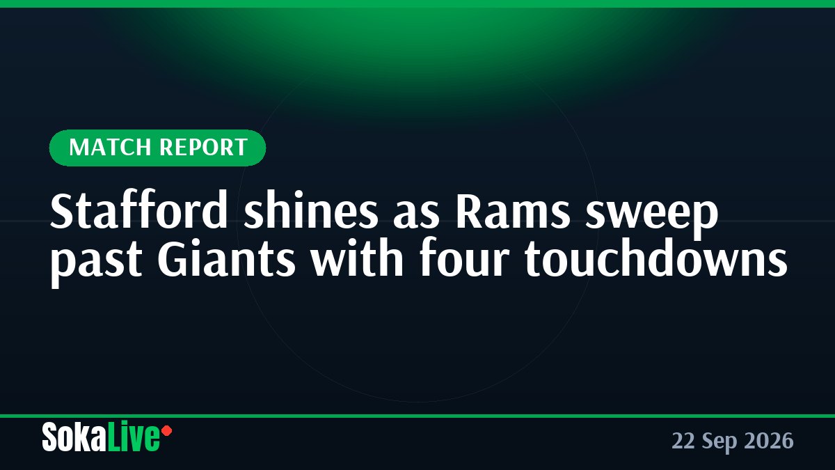 Stafford shines as Rams sweep past Giants with four touchdowns