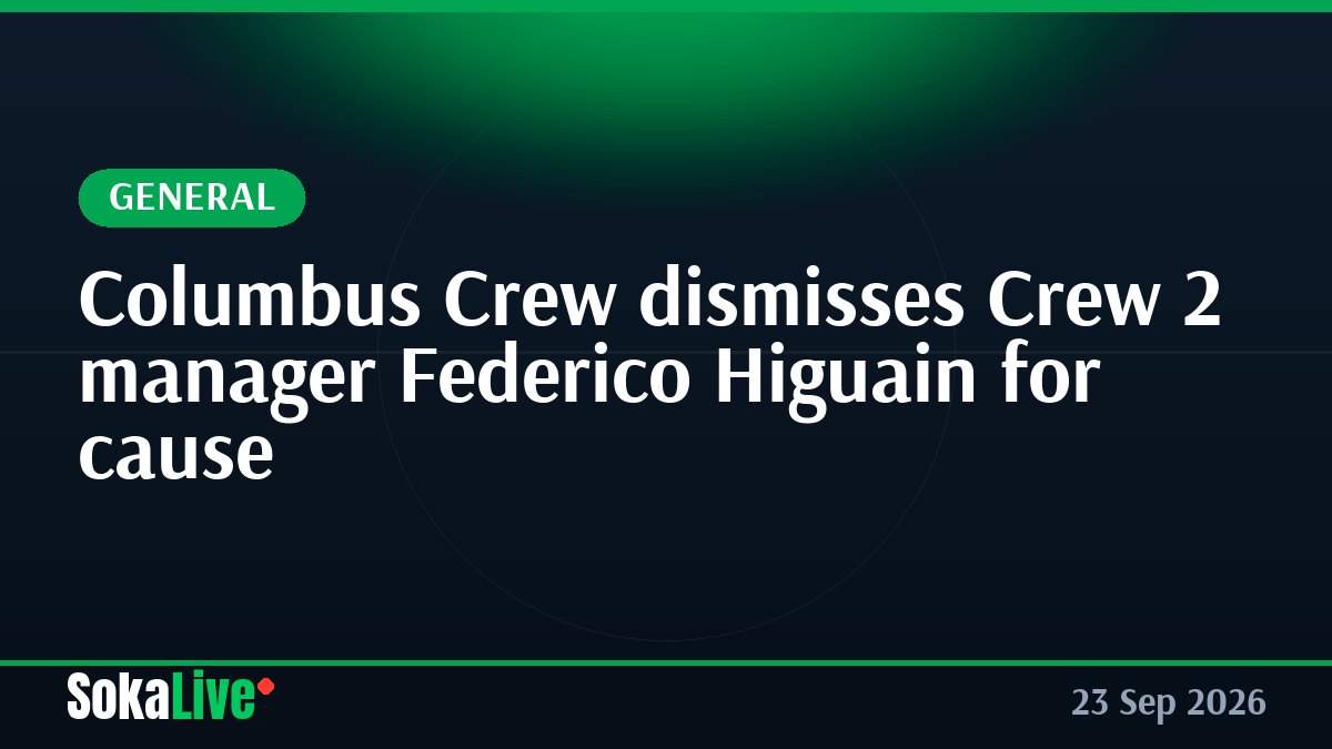 Columbus Crew dismisses Crew 2 manager Federico Higuain for cause