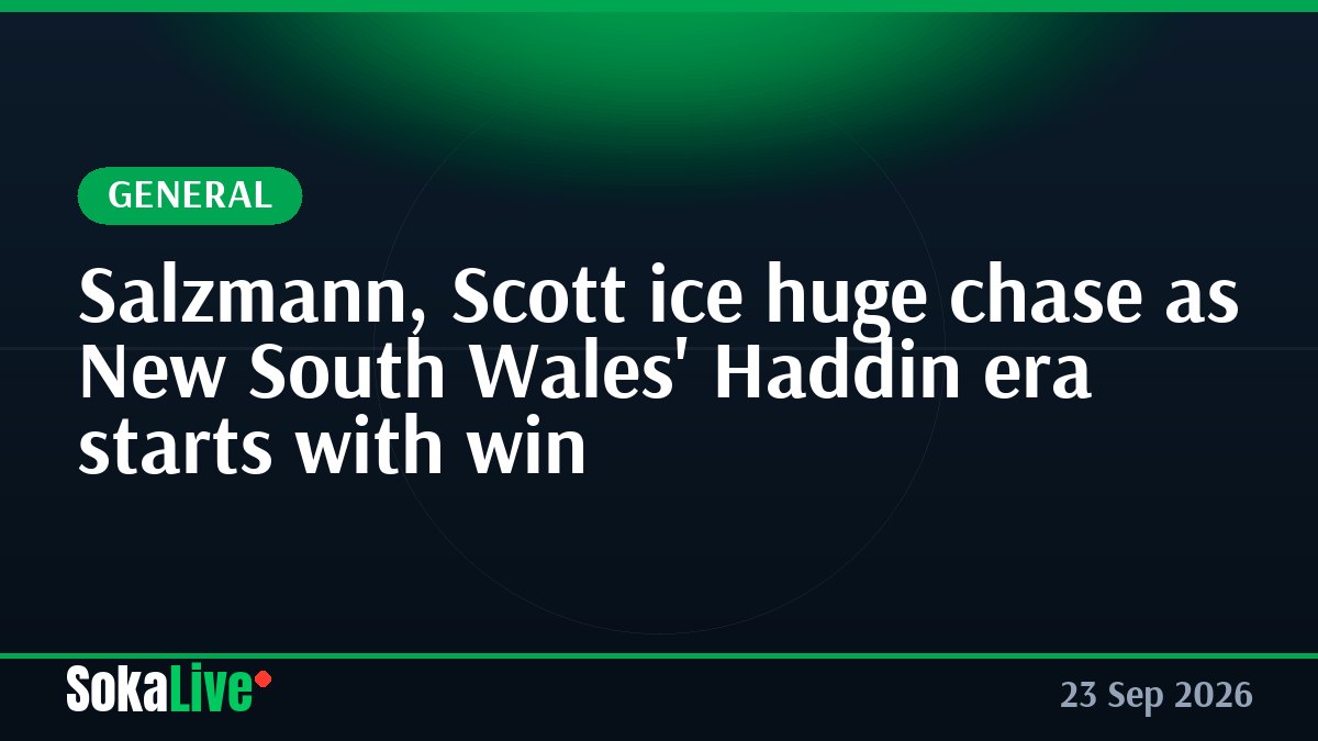 Salzmann, Scott ice huge chase as New South Wales' Haddin era starts with win