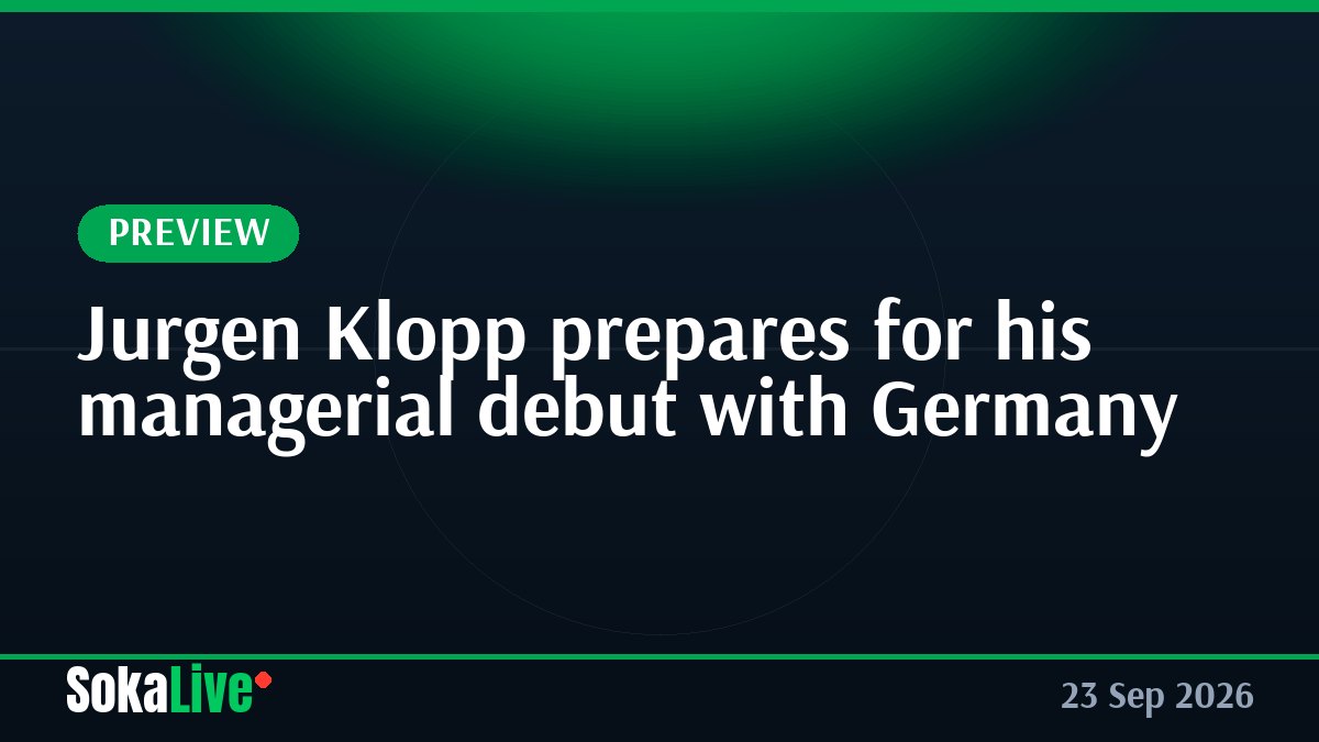 Jurgen Klopp prepares for his managerial debut with Germany