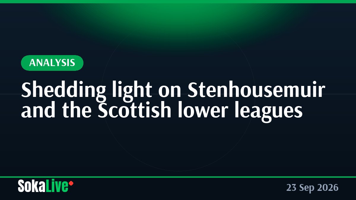 Shedding light on Stenhousemuir and the Scottish lower leagues