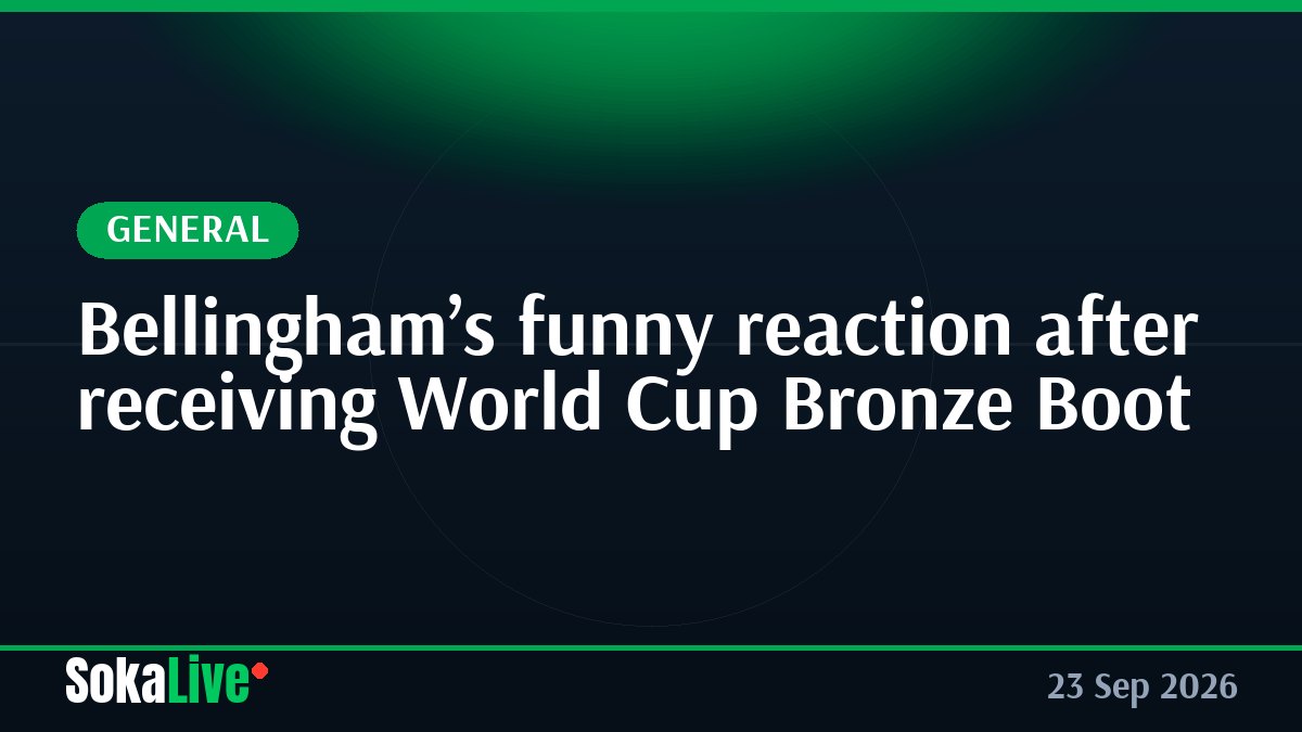 Bellingham’s funny reaction after receiving World Cup Bronze Boot