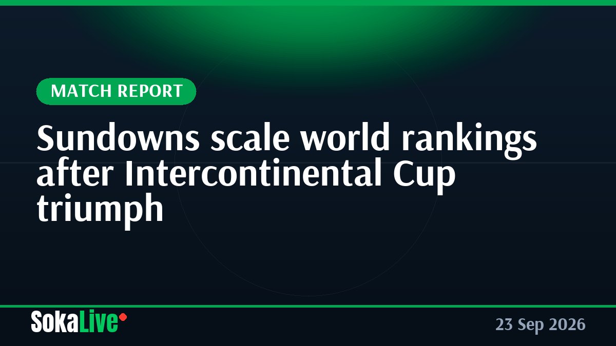 Sundowns scale world rankings after Intercontinental Cup triumph