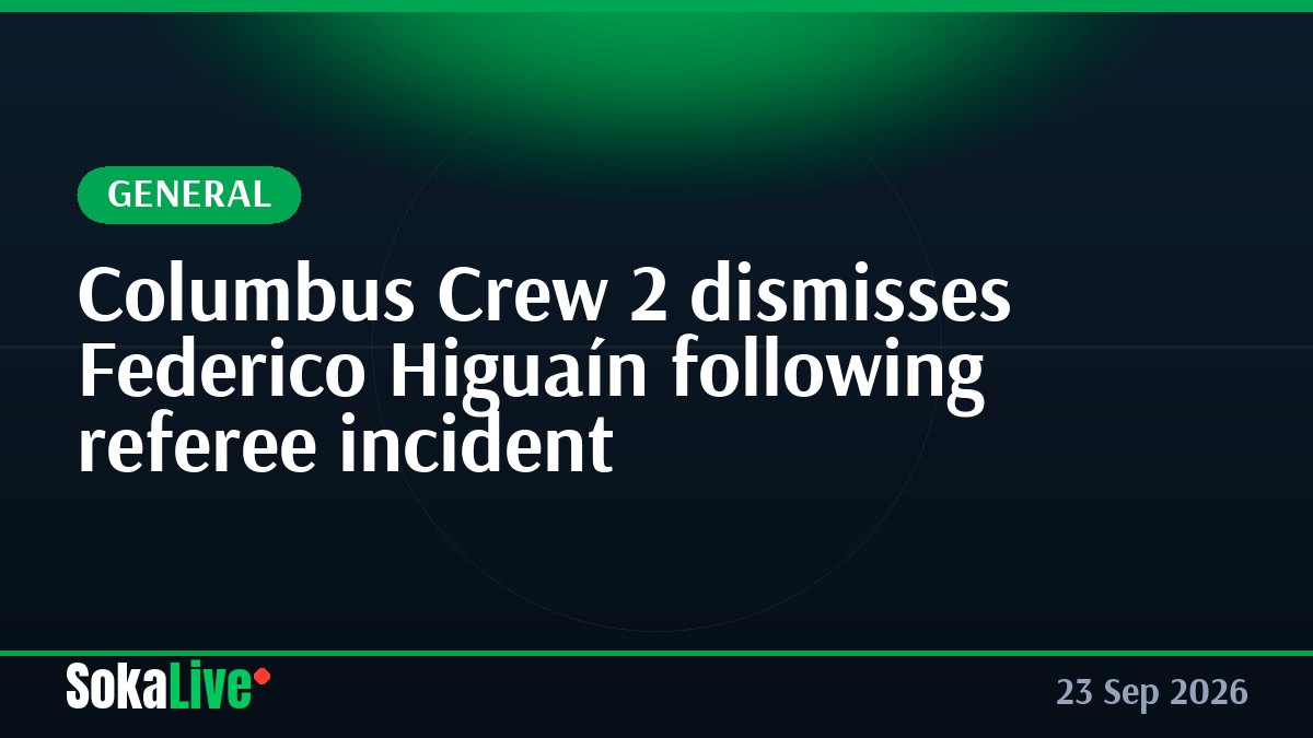 Columbus Crew 2 dismisses Federico Higuaín following referee incident