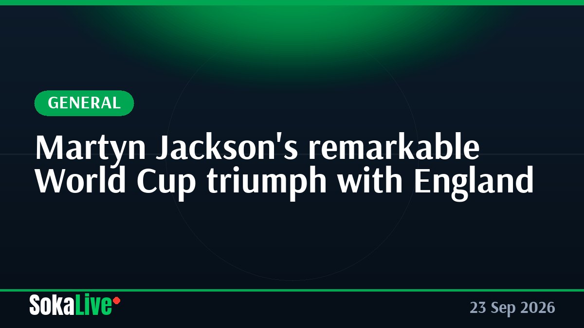Martyn Jackson's remarkable World Cup triumph with England