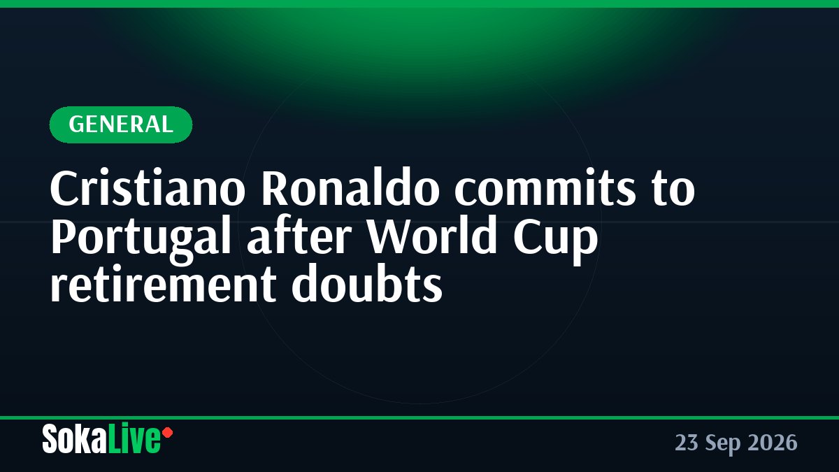 Cristiano Ronaldo commits to Portugal after World Cup retirement doubts