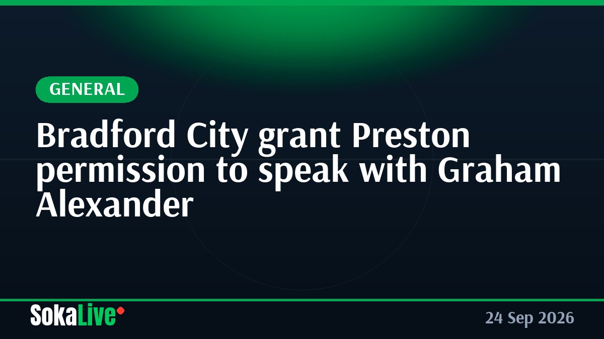Bradford City grant Preston permission to speak with Graham Alexander