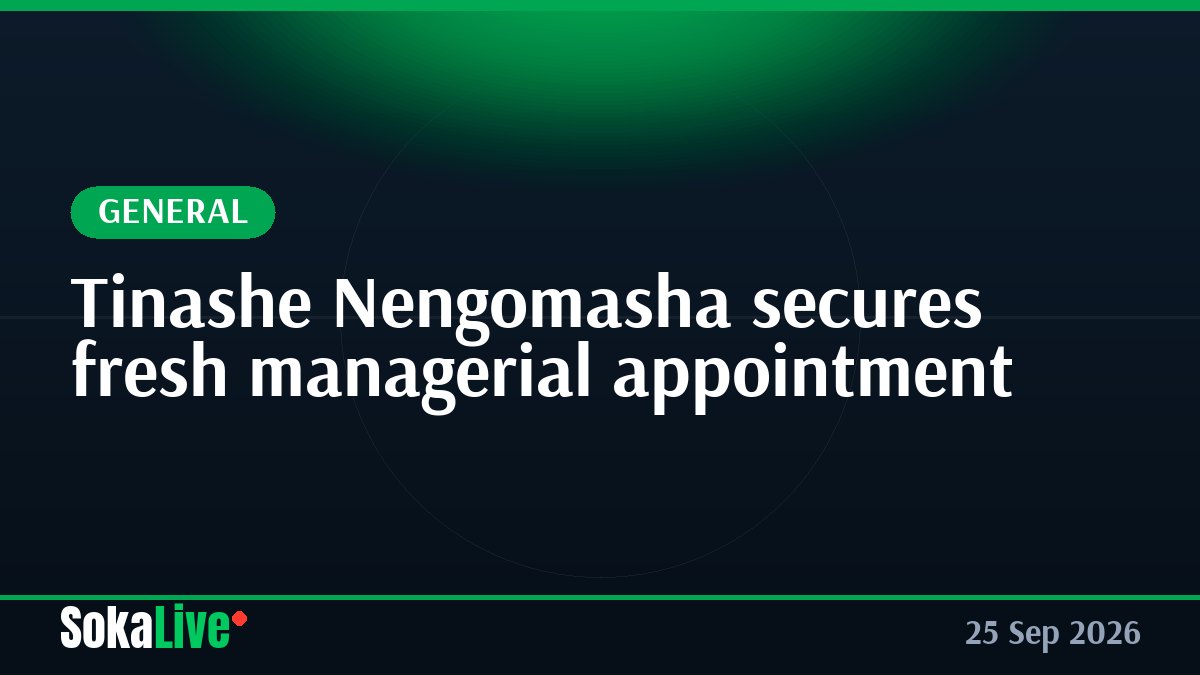 Tinashe Nengomasha secures fresh managerial appointment