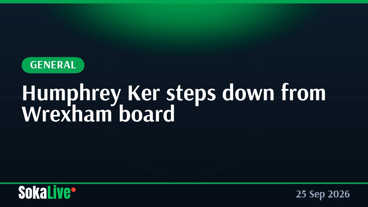 Humphrey Ker steps down from Wrexham board