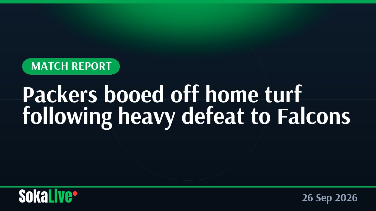 Packers booed off home turf following heavy defeat to Falcons