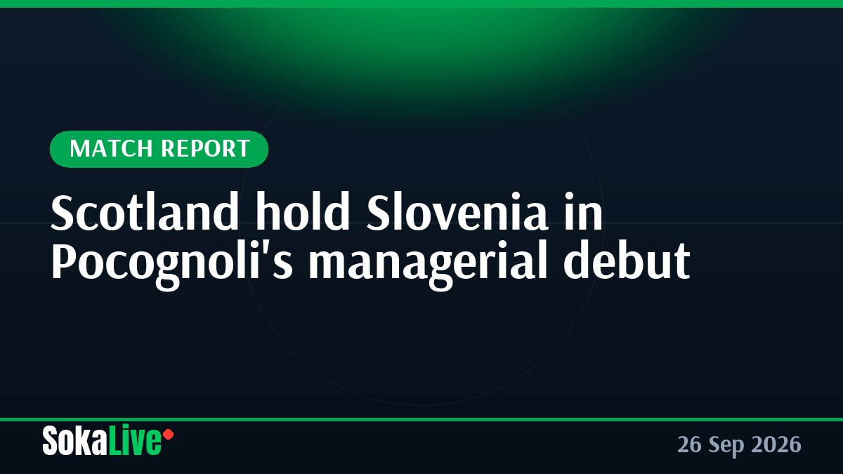 Scotland hold Slovenia in Pocognoli's managerial debut