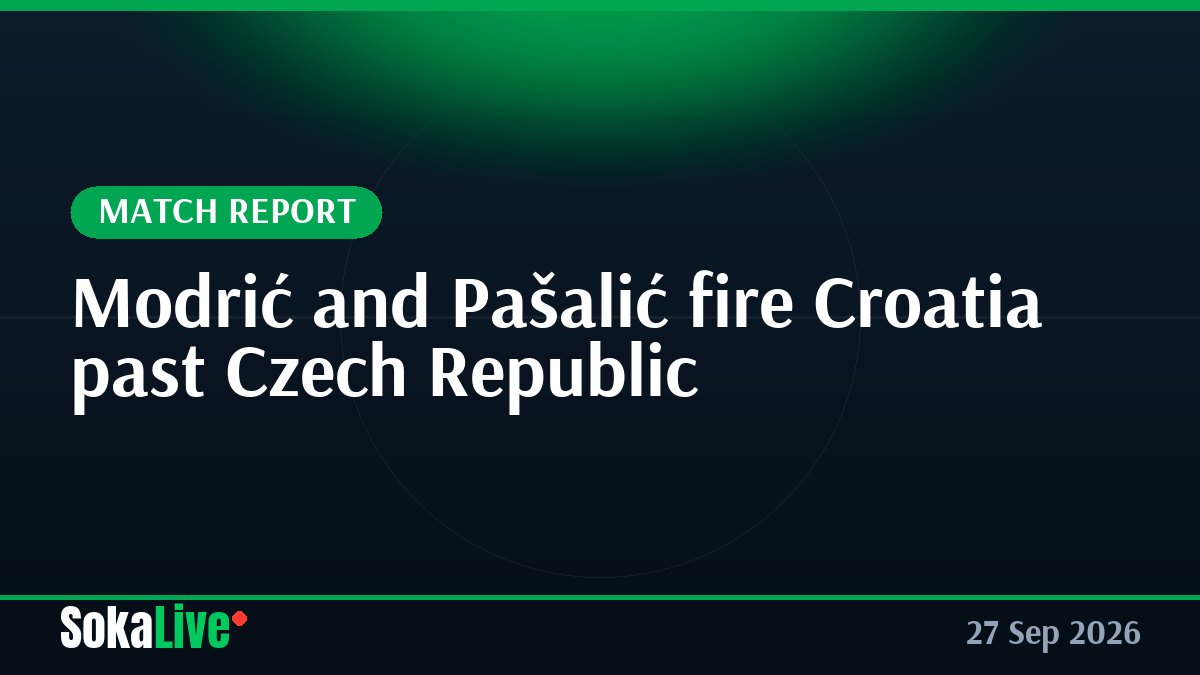 Modrić and Pašalić fire Croatia past Czech Republic