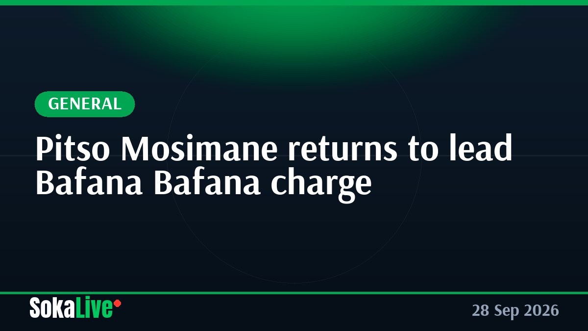 Pitso Mosimane returns to lead Bafana Bafana charge