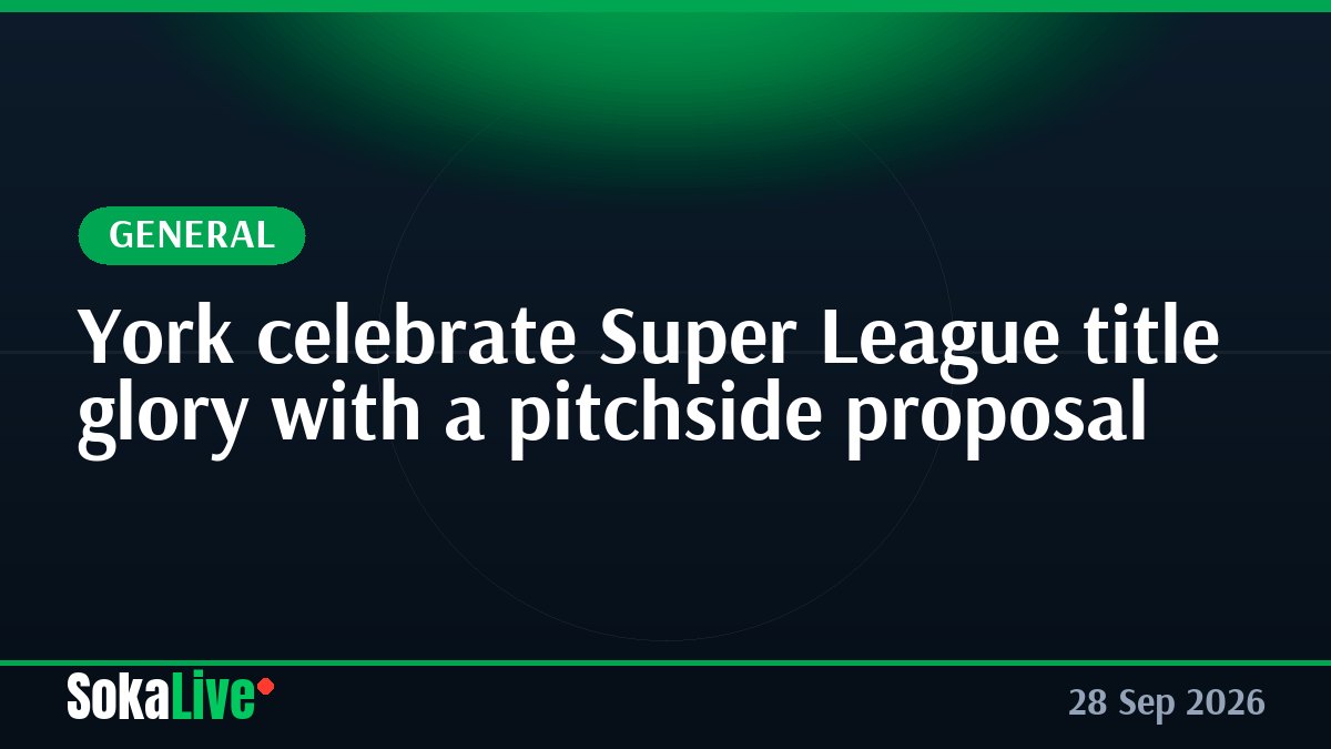 York celebrate Super League title glory with a pitchside proposal