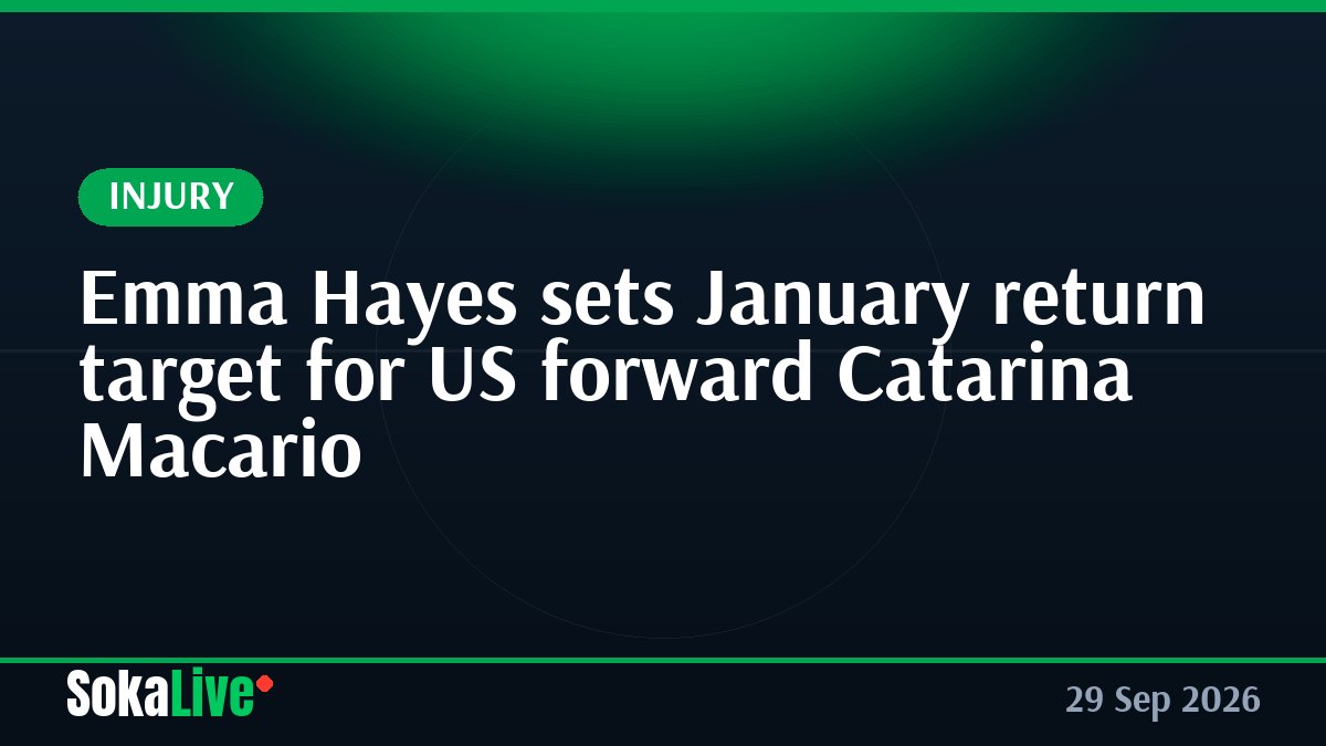 Emma Hayes sets January return target for US forward Catarina Macario